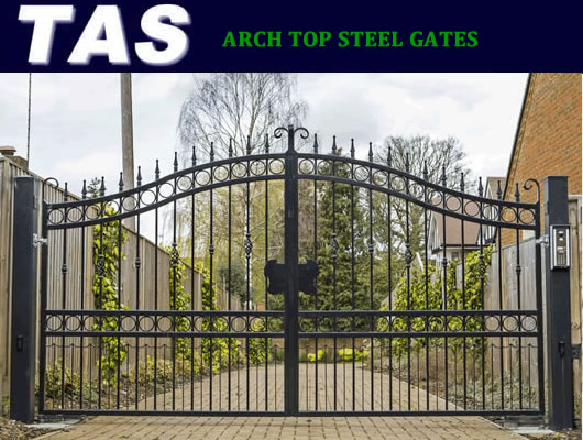 Security Control - arch top steel gates